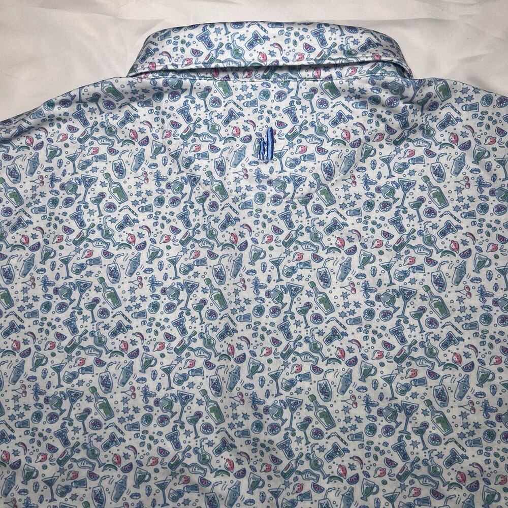 Johnnie-O Hendrick Polo Shirt Size XXL Blue Cocktail Malibu Golf Preppy Active - Picture 10 of 16
